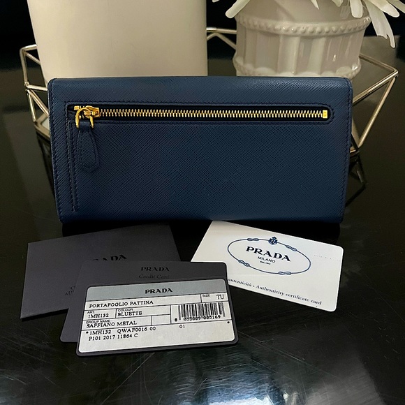 Prada Safiano wallet blue - Picture 2 of 11